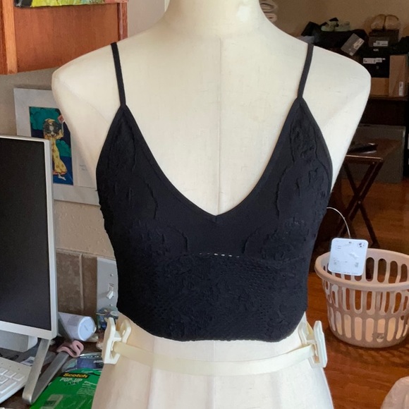 Free People Black Ali Seamless Bra in Sizes XS/S and M/L, NWT - Picture 1 of 16